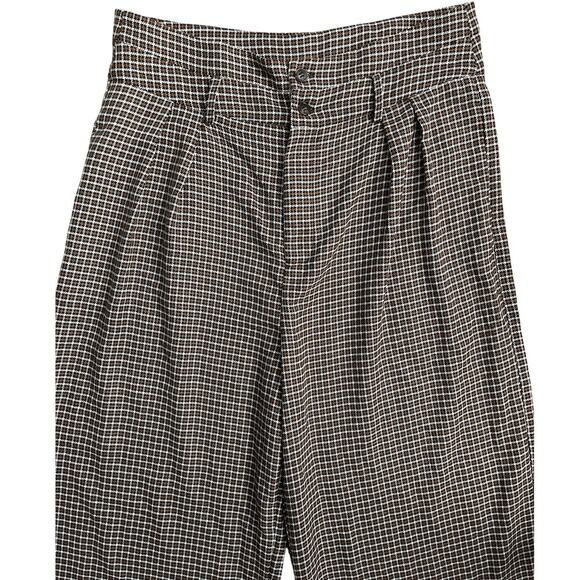 CIDER Preppy Houndstooth High Waist Wide Leg Trousers Size XL - Picture 7 of 12